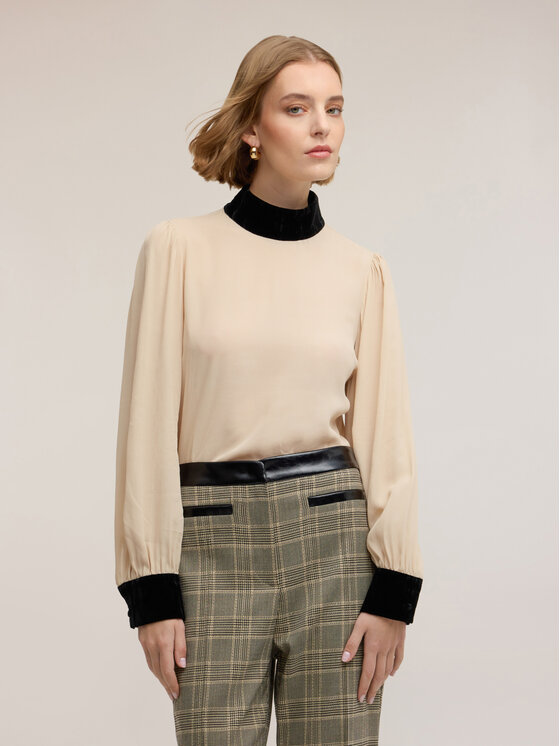 Motivi Motivi Blusa 2005Q001903N002 Écru Regular Fit