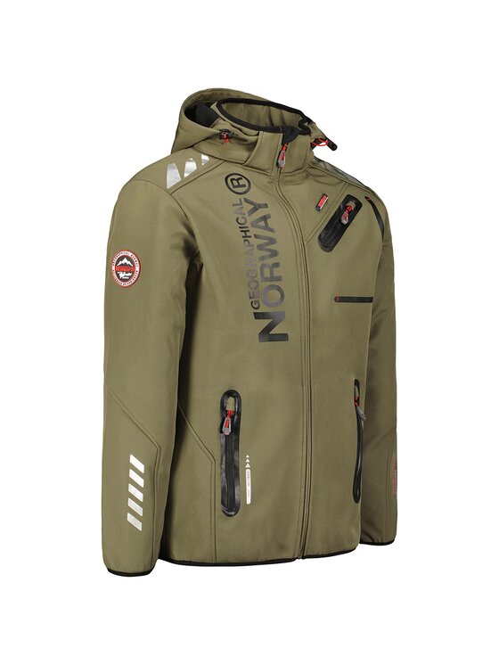 Geographical Norway Geographical Norway Kurtka softshell WY1997H/GN-Kaki / Black Zielony Regular Fit