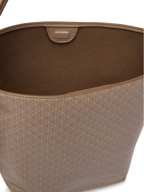 Calvin Klein Calvin Klein Дамска чанта Emblem Aop Medium Bucket LV04F3365G Бежов