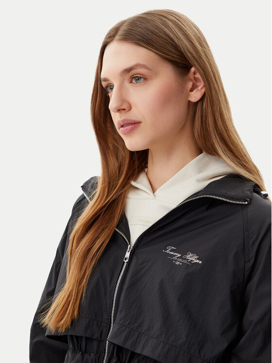 Tommy Hilfiger Tommy Hilfiger Wiatrówka WW0WW45413 Czarny Regular Fit