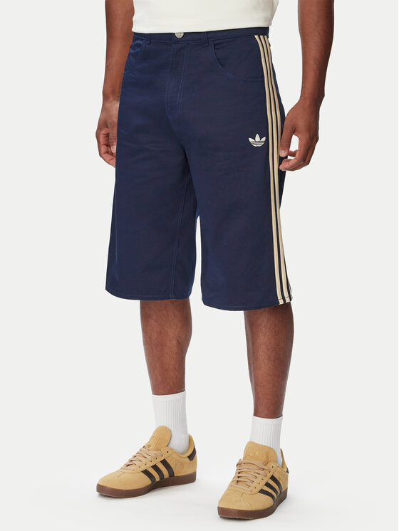 adidas Pantalon scurți din material Firebrid Twill Jorts KR7234 Bleumarin Regular Fit