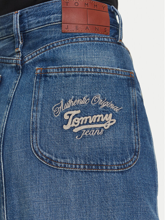 Tommy Jeans Tommy Jeans Džínová sukně Claire DW0DW21070 Tmavomodrá Regular Fit