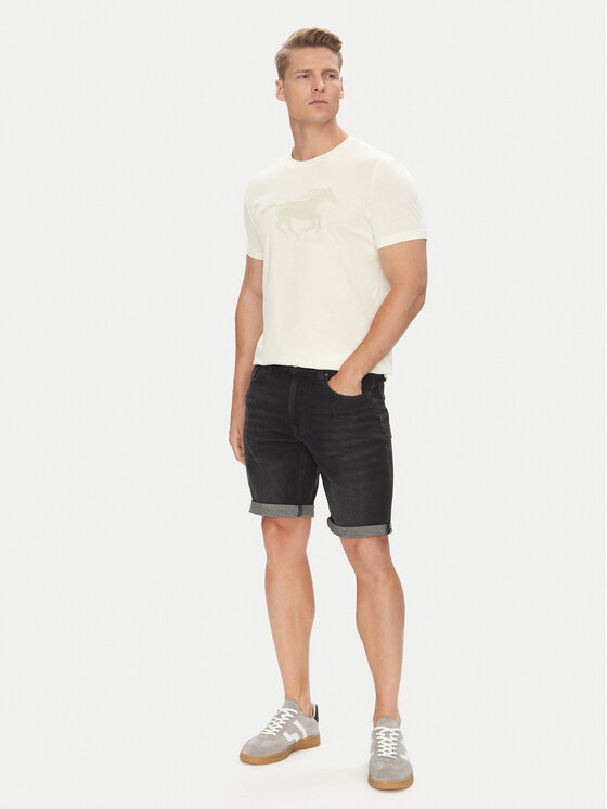Mustang Mustang Jeansshorts Washington 1016453 Schwarz Straight Fit