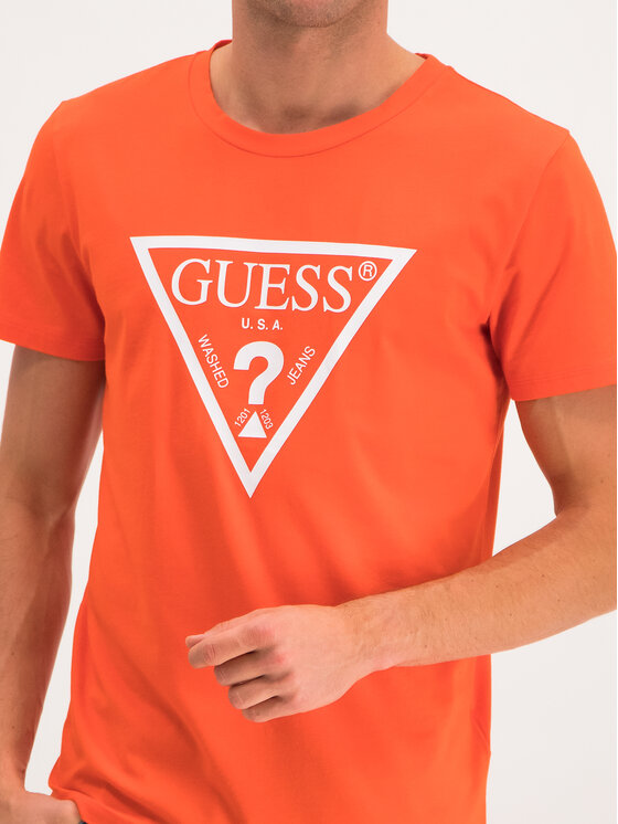 Guess Guess T-Shirt U94M09 JR00A Oranžová Regular Fit