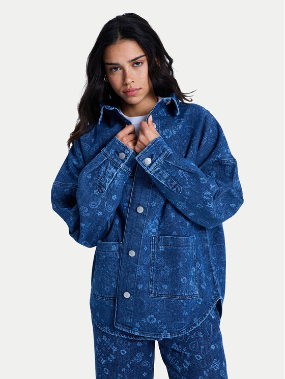 Roxy cămașă de blugi Kick Back Washed ERJWT03750 Albastru Relaxed Fit