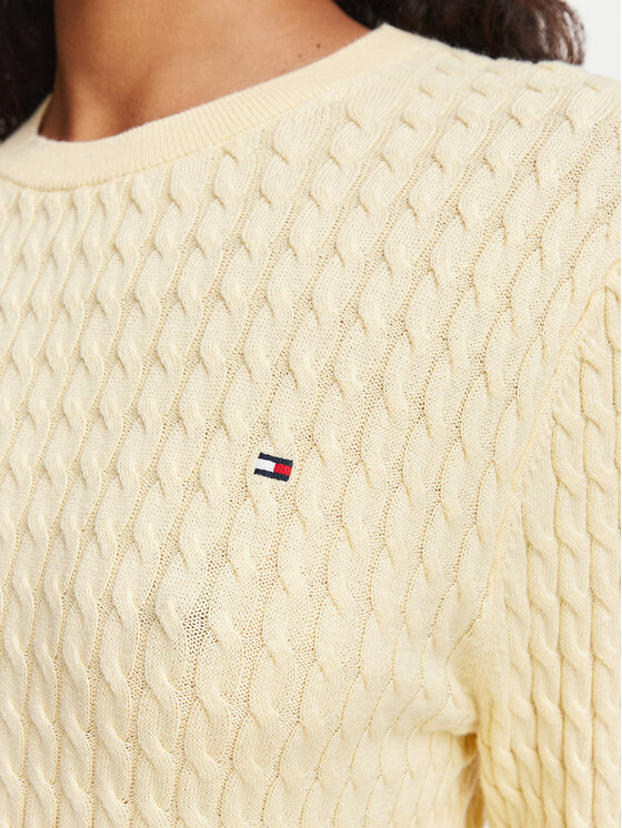 Tommy Hilfiger Tommy Hilfiger Džemper WW0WW44993 Svijetlo žuta Regular Fit