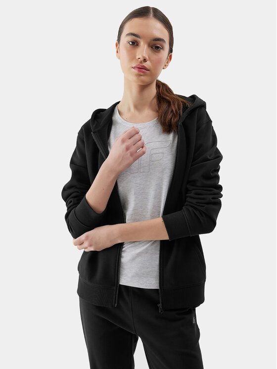 4F 4F Μπλούζα 4FWSS24TSWSF0956 Μαύρο Regular Fit