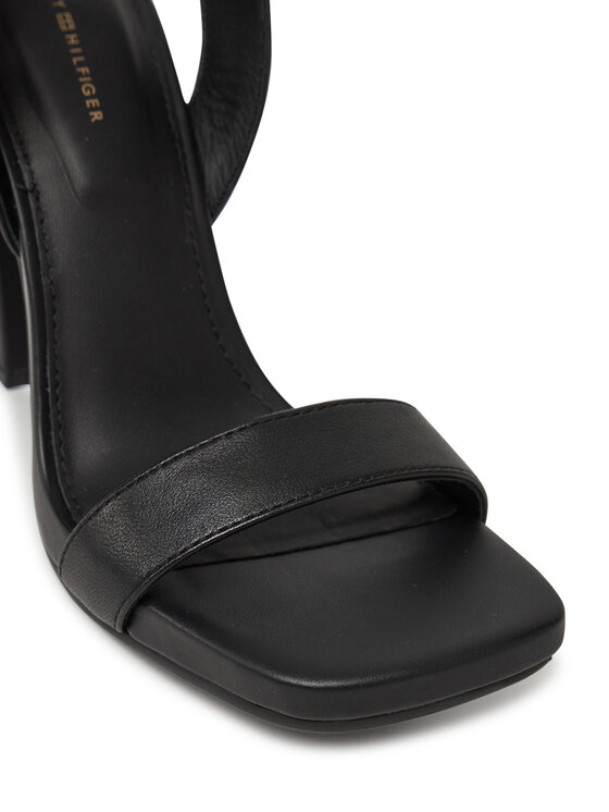 Tommy Hilfiger Tommy Hilfiger Sandały High Heel Leather Sandal FW0FW08534 Czarny