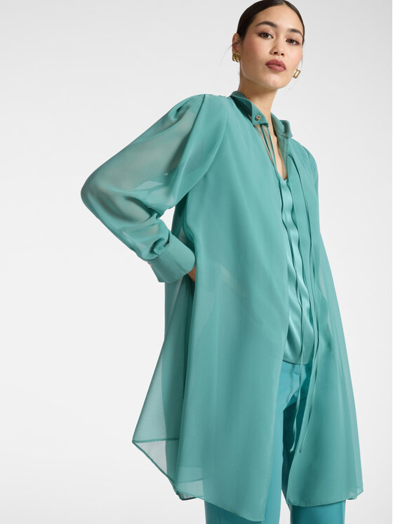 Elena Mirò Elena Mirò Camicia 5022Z000027N0B5 Turchese A-Line Fit