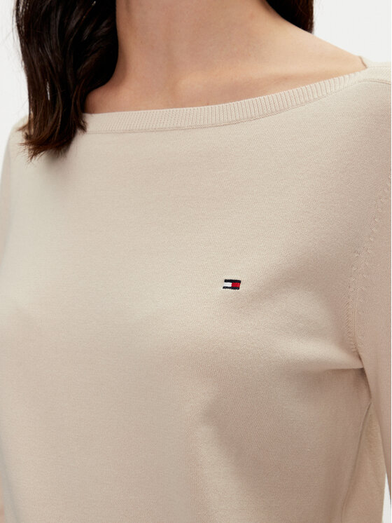 Tommy Hilfiger Tommy Hilfiger Megztinis WW0WW40099 Smėlio Regular Fit