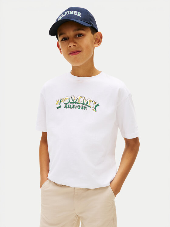 Tommy Hilfiger T-Shirt KB0KB10267 Biały Regular Fit