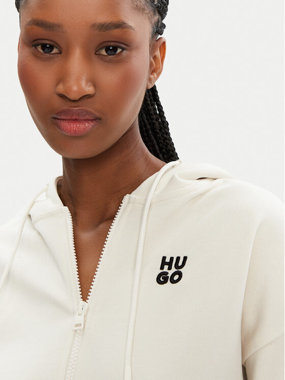 HUGO HUGO Majica dugih rukava Dalfine 50535240 Écru Regular Fit