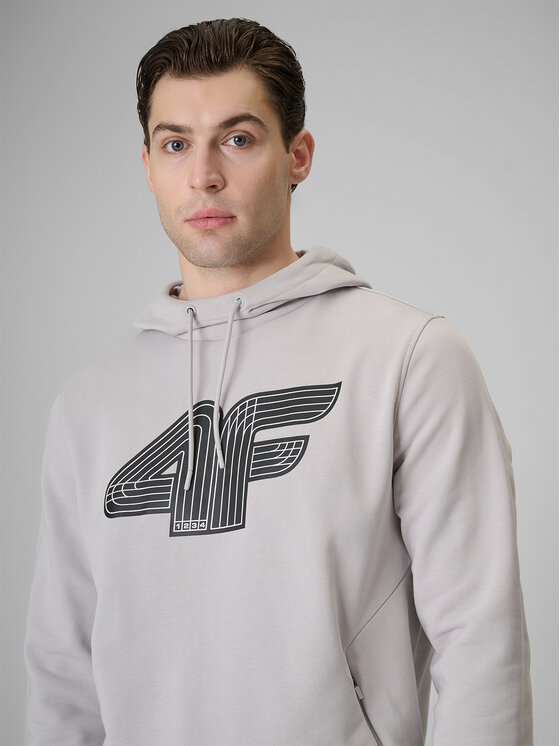 4F 4F Bluza COMMERCIAL 3 Szary jasny Regular Fit