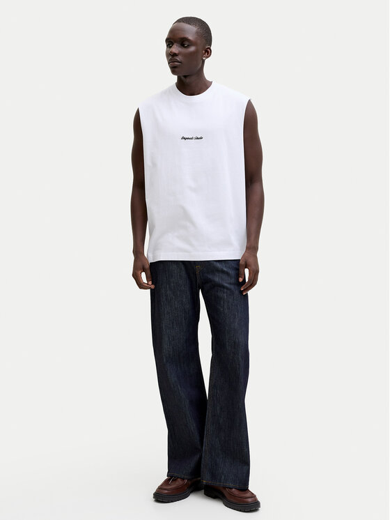 Jack & Jones Jack & Jones Tank top Norrebro Emb 12292009 Biały Regular Fit