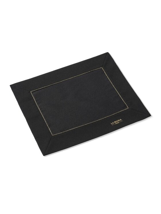 La Mania La Mania Podkładka na stół Bauhaus Black & Gold II 50x38 Czarny