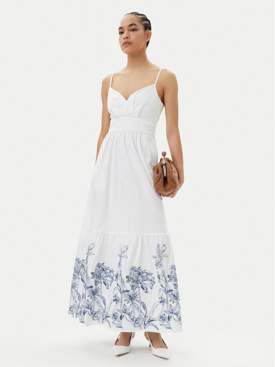 Guess Guess Nyári ruha W5GT26 WH580 Fehér Regular Fit