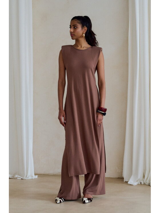 blue shadow blue shadow Tunika Fina Brązowy Regular Fit