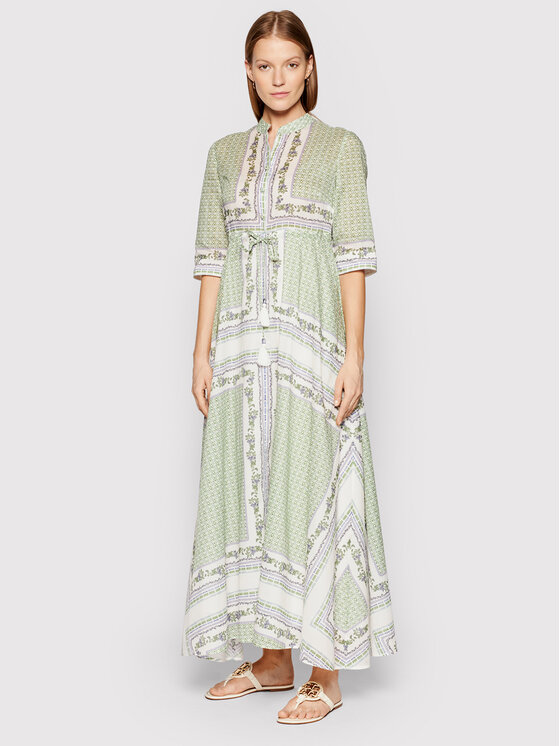 Tory Burch Tory Burch Každodenní šaty Printed 83310 Zelená Regular Fit