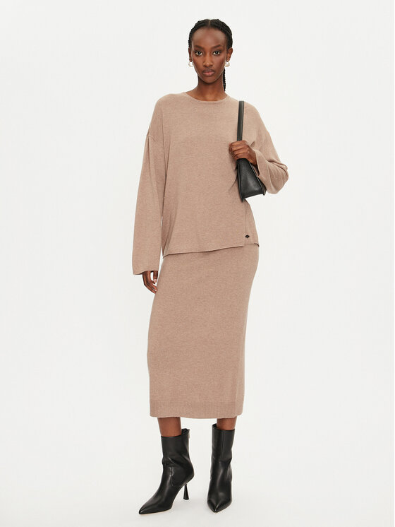REPLAY Replay Sweter DK3310.000.G23714 Beżowy Regular Fit