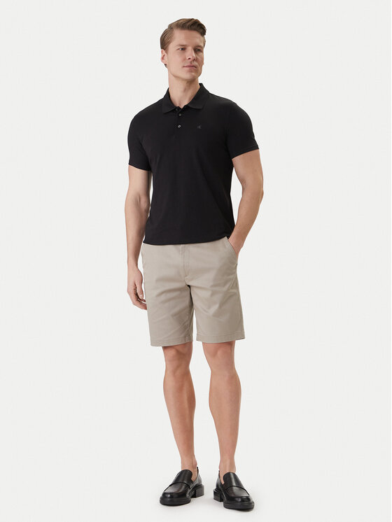Calvin Klein Calvin Klein Szorty materiałowe LV04LF601G Khaki Regular Fit