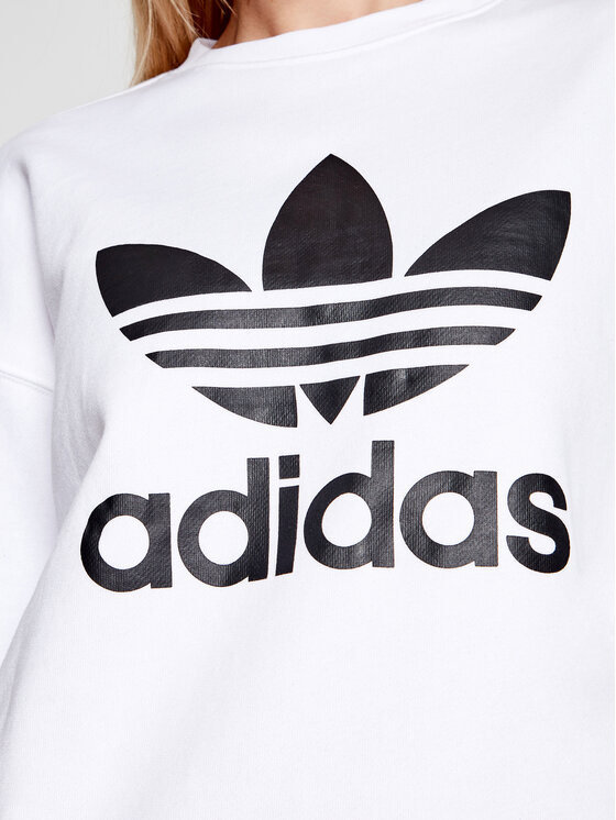 adidas adidas Felpa Trefoil GN2961 Bianco Regular Fit