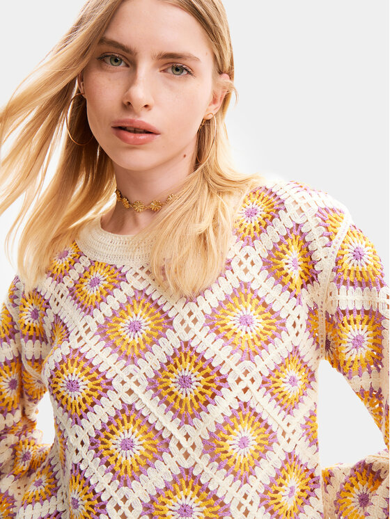Desigual Desigual Pullover Willow 24SWJF25 Bunt Loose Fit