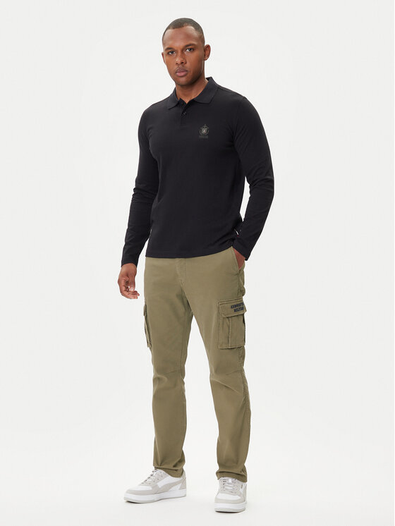 Aeronautica Militare Aeronautica Militare Polo 252PO1886UJ00703 Crna Regular Fit