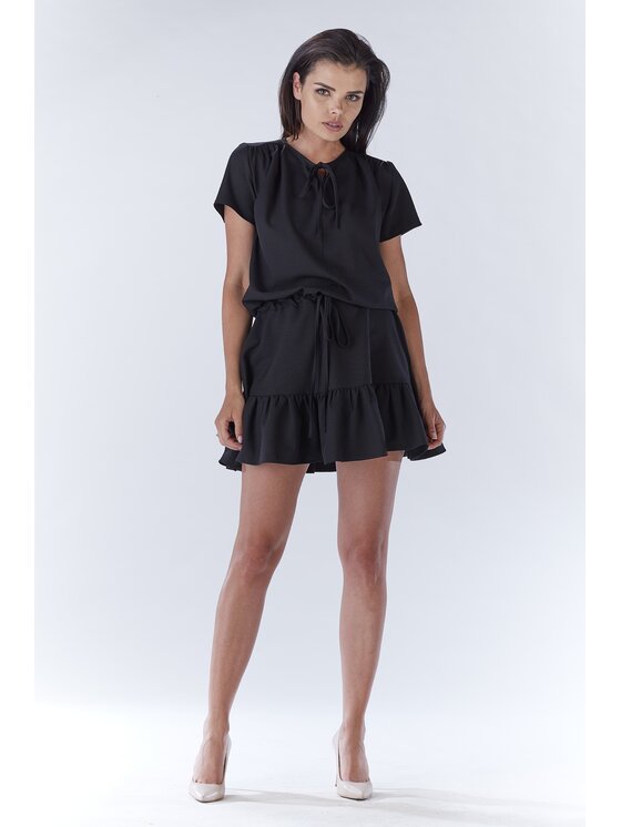 Awama Awama Sukienka codzienna A180 Czarny Basic Fit