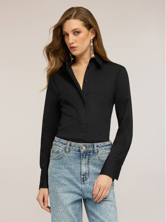 Motivi Motivi Camicia 5326QA00998N033 Nero Regular Fit