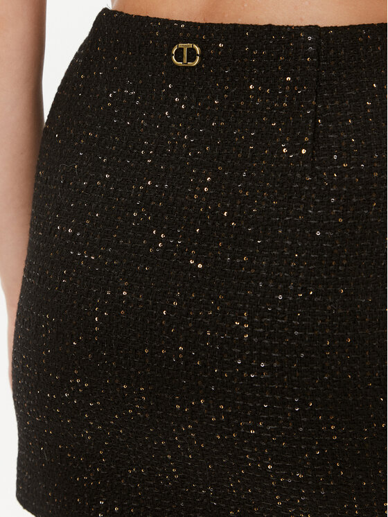 TWINSET TWINSET Minirock 232TT2182 Schwarz Slim Fit