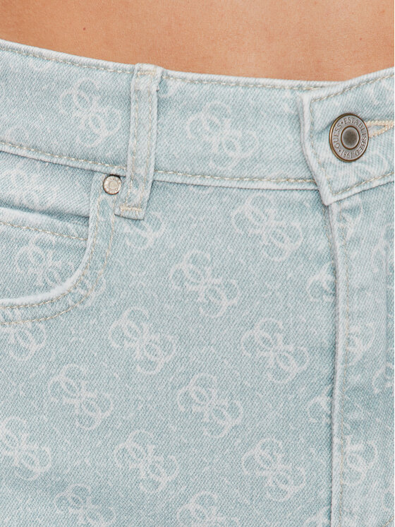 Guess Guess Pantaloncini di jeans Lella W3GD49 WF5V3 Verde Relaxed Fit