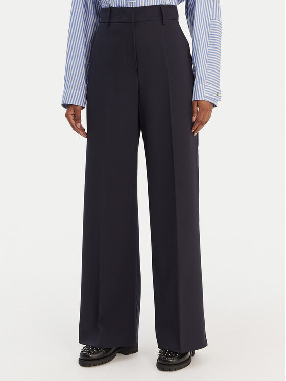 Weekend Max Mara Weekend Max Mara Παντελόνι Palazzo Visivo 2615131041 Σκούρο μπλε Relaxed Fit