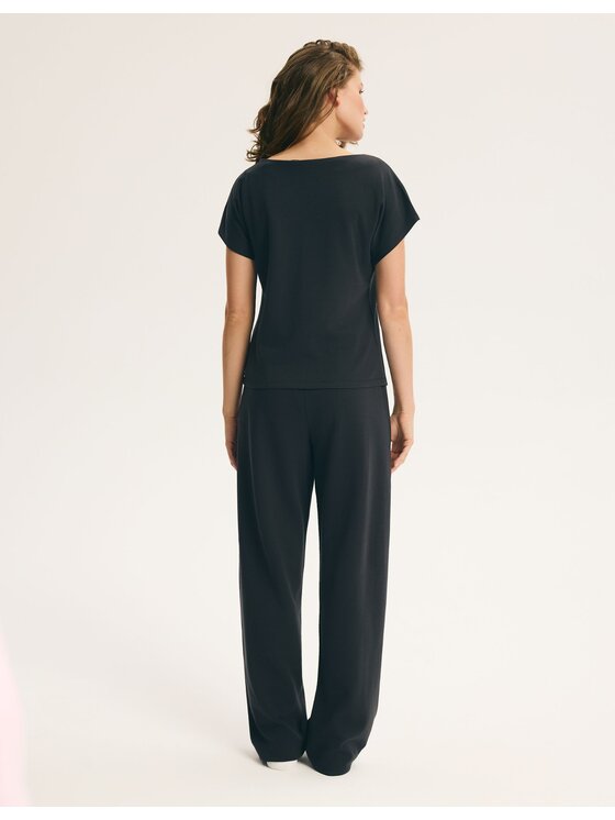 Esotiq Esotiq Piżama 46007 Czarny Regular Fit