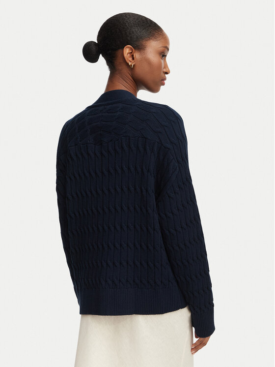 Tommy Hilfiger Tommy Hilfiger Kardigan WW0WW50078 Tumesinine Relaxed Fit