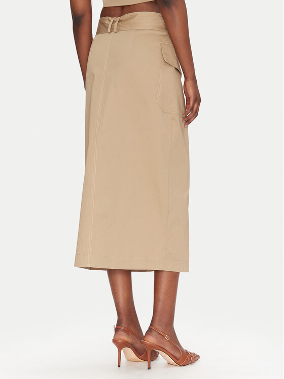 ACCESS FASHION ACCESS FASHION Fustă midi 53-6037-502 Bej Regular Fit