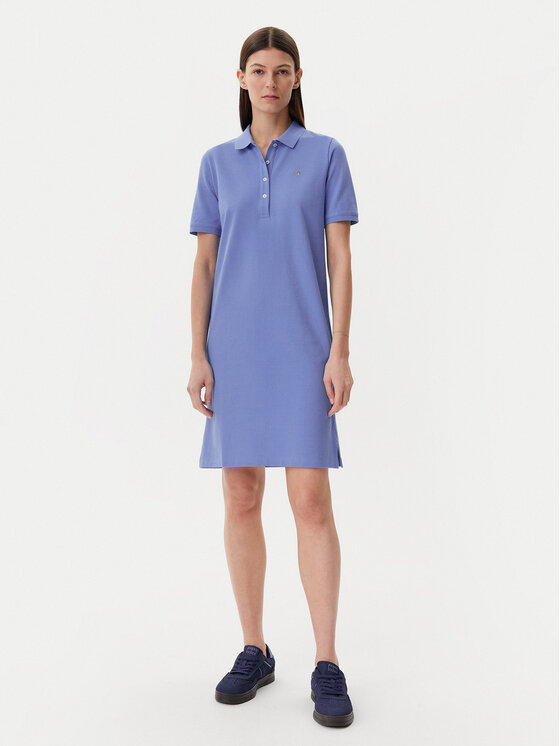 Gant Gant Vsakodnevna obleka Shield 4201529 Modra Regular Fit