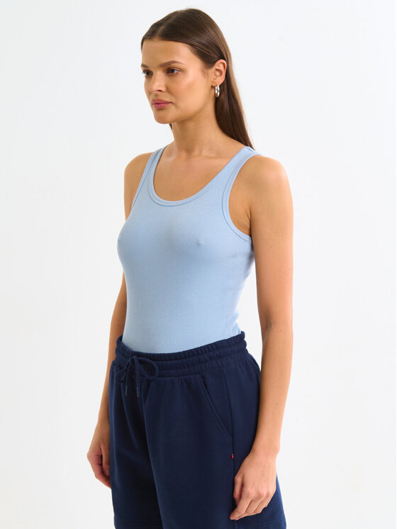 BIG STAR BIG STAR Top AURELA_400_150 Błękitny Basic Fit