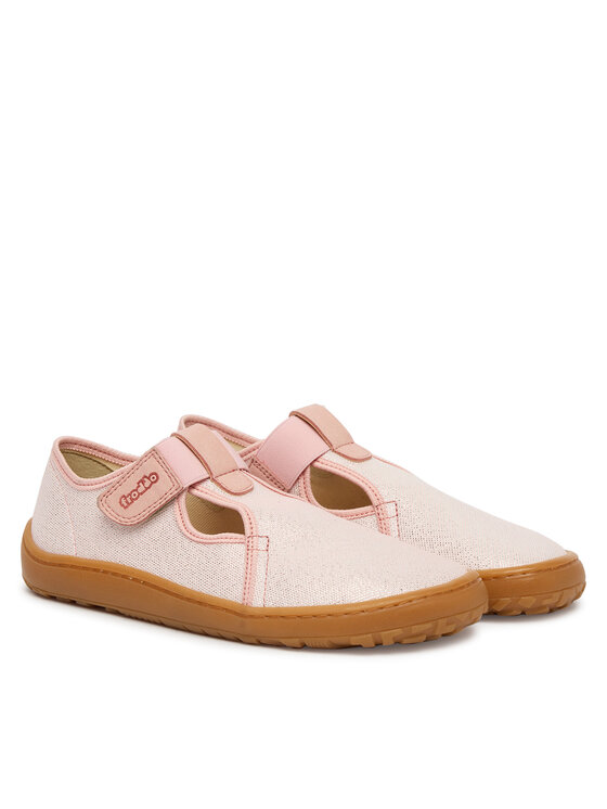 Froddo Froddo Papuci de casă Barefoot Canvas T-Bar G1700439-2 D Roz