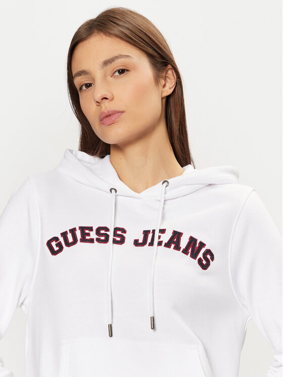 Guess Jeans Guess Jeans Bluza W5RQ17 K68I4 Biały Regular Fit