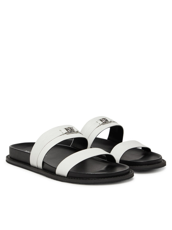 MICHAEL Michael Kors MICHAEL Michael Kors Şlapi Mandy Flat Sandal 40S5MAFS2L Alb