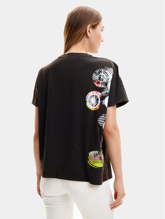 Desigual Desigual T-Shirt MONSIEUR CHRISTIAN LACROIX Mickey 24SWTKAR Czarny Regular Fit