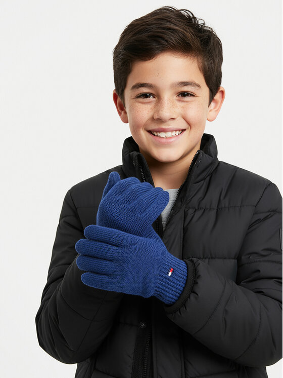 Tommy Hilfiger Tommy Hilfiger Gyerek kesztyű Small Flag AU0AU01657 Kék