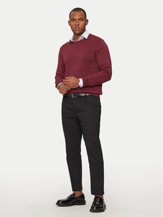 Tommy Hilfiger Tommy Hilfiger Džemperis Essential MW0MW14748 Bordo Regular Fit