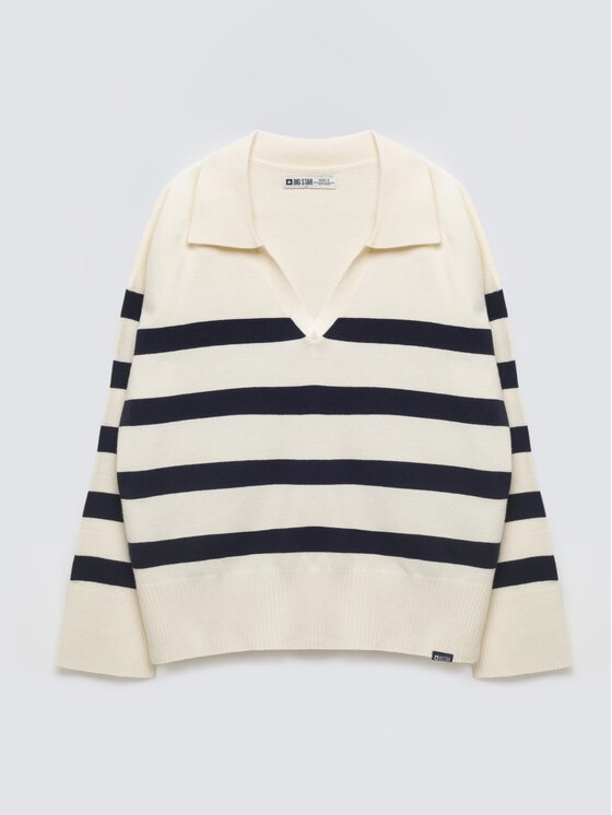 BIG STAR BIG STAR Sweter ALINA_100_160 Biały Comfort Fit