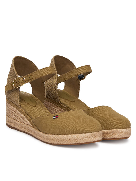 Tommy Hilfiger Tommy Hilfiger Espadrillid Mid Wedge Espad Closed Toe FW0FW09233 Pruun