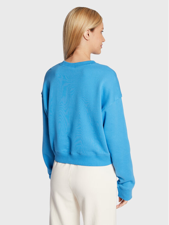 adidas adidas Bluză Allover Print HN3641 Albastru Relaxed Fit