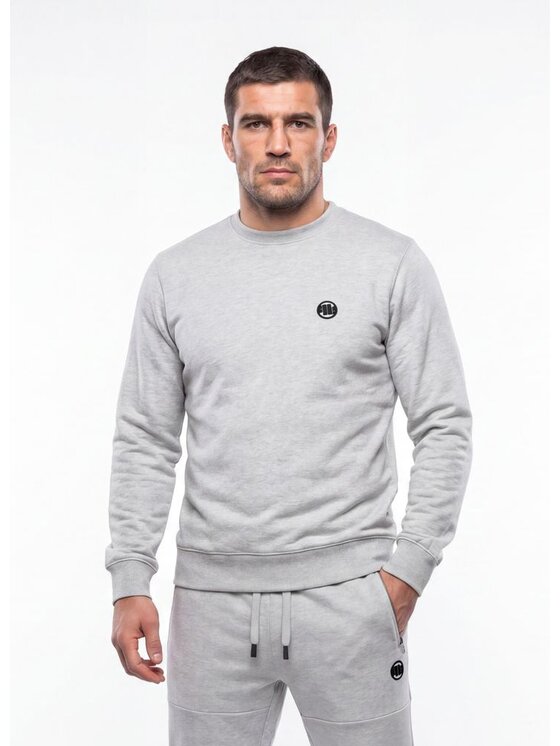 PITBULL PITBULL Bluza SMALL LOGO Szary Regular Fit