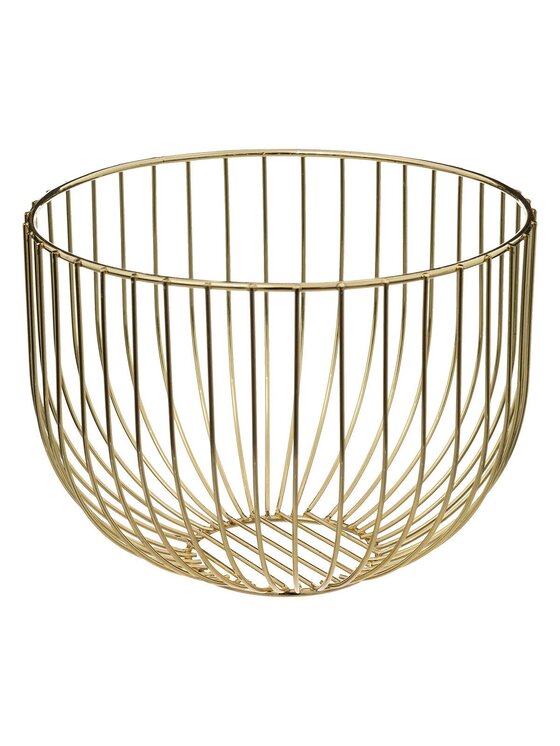 MIAhome MIAhome Kosz druciany złoty na owoce 22 cm Złoty