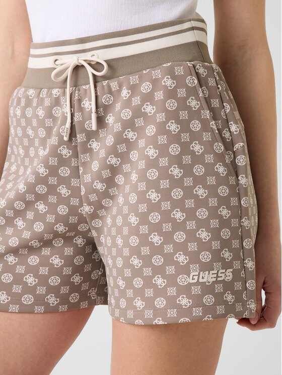 Guess Guess Szorty materiałowe 176131 Beżowy Classic Fit