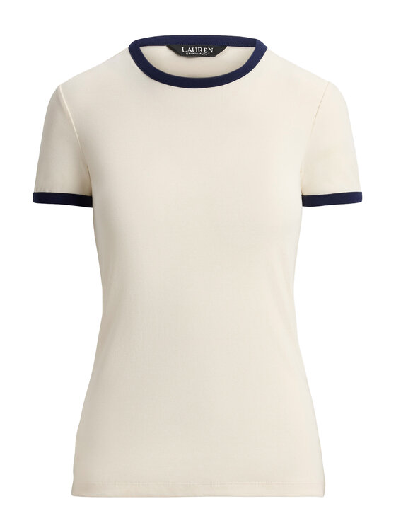 LAUREN RALPH LAUREN LAUREN RALPH LAUREN Tričko 200P09077002 Écru Slim Fit